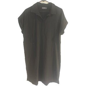 Hi-Tec Women's M Short Sleeve Active Comfort Dress Black Stretch Pockets